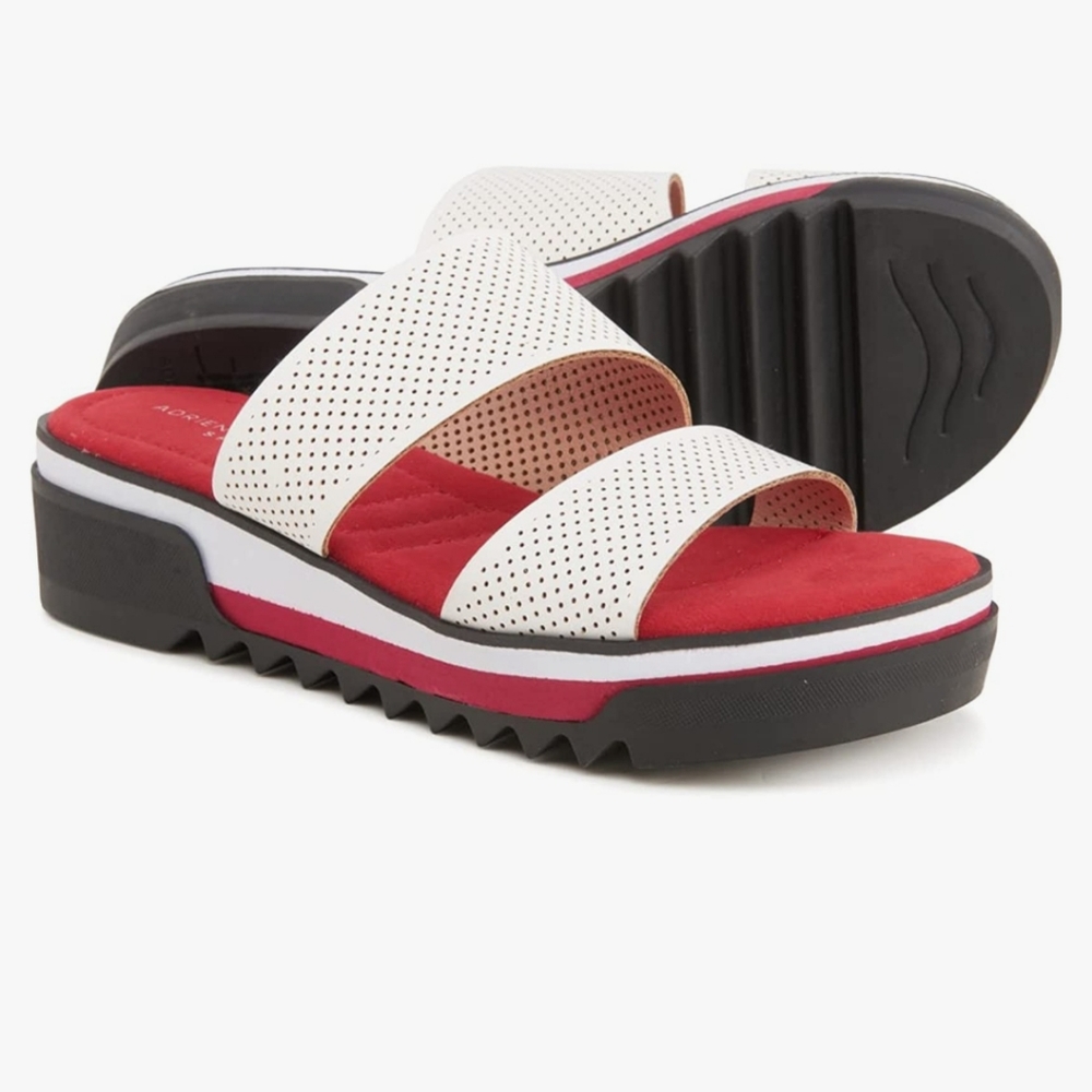 Adrienne Vittadini Prindle 2-Band Slide Sandals